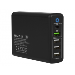 BLOW Ładowarka sieciowa z gniazdami USBx4, USB-C, QC3.0 60W