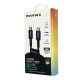 WAYME Kabel do ładowania i synchronizacji, w oplocie z mikrofibry, 100 cm USB-C, max 100W, fioletowy